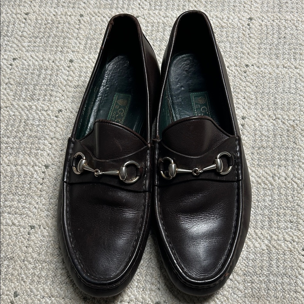 Leather Bit Loafers in Dark Brown - Men